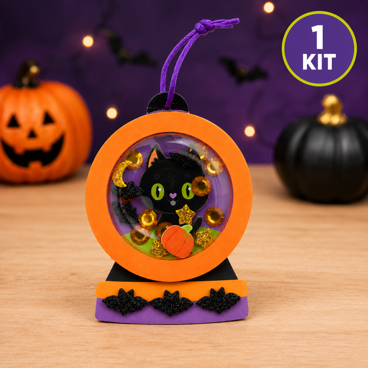 Halloween Black Cat Shaker Scene Craft Kit